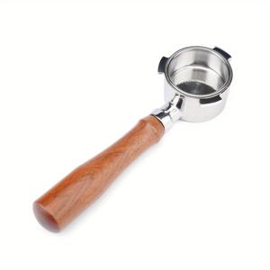 TEMU 51mm 바닥 없는 포터필터, DeLonghi EC685.BK EC680용 나무 손잡이 - 304 스테인레스 스틸, 머신용 내구성 있는 커피 분말 액세서리