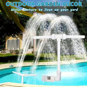 TEMU 수영장 및 스파 폭포 분수, 대부분의 1.5인치 나사산 지상 리턴 제트용 조절 가능한 수영장 액세서리 폭포 분수 스프레이