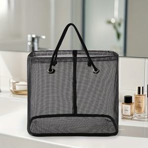 TEMU 새로운 메시 비치, 접이식 경량 토트백, 여행용 워시 수영 보관, 해변 휴가 및 수영, 메이크업 핸드, 야외 보관, 계곡, 캠핑 필수품