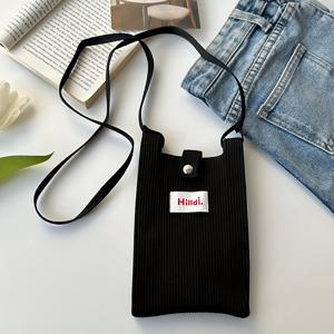 TEMU 귀여운 니트 크로스바디 폰백 여성용 - 휴대용, 접이식, 멀티컬러 (레드, 핑크, 베이지, 그린, 옐로우, 블루, 블랙), 안감 처리, 조절 가능한 스트랩, 일상용 컴팩트 디자인, 캐주얼 액세서리 | 귀여운 니트 디자인 | 접이식 가방, 폰 파우치|핸드폰스트랩