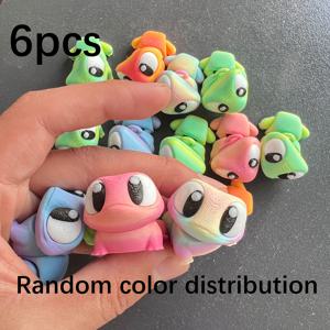 TEMU [2D 플랫] 6 3D 프린트 게코 개구리 휴일 장식 동물 장식품, PLA 재료, 밝은 색상, 휴일 장식 코트지 장식, 계란 채우기, 크리스마스, 할로윈, 추수감사절, 어머니의 날, 부활절, 발렌타인데이 선물