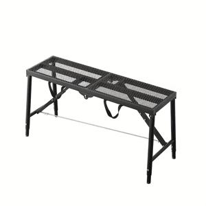 TEMU 660파운드 용량 헤비듀티 휴대용 비계 플랫폼 - 조절 가능한 높이 접이식 작업 벤치, 미끄럼 방지 그리드 표면 및 바퀴 포함, 탄소강 구조, 페인팅/세차/홈 데코용, 건설용 비계, 다목적 워크벤치, 견고한 재질