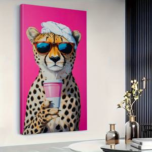 TEMU 2D 평면 대형 무테 벚꽃 나무 벽 예술 - 금색 혈관 디자인, 흰 꽃 & 만화 표범 프린트가 있는 2D 평면 캔버스 프린트, 자연적인 방 미학, 이상적인 홈 데코 선물, 벚꽃 장식, 큰 그림, 큰 포스터, 벚꽃 나무, 내부, 퀼을 포함한 대형 프레임, 벽 그림, 벽 장식, 벽 포스터