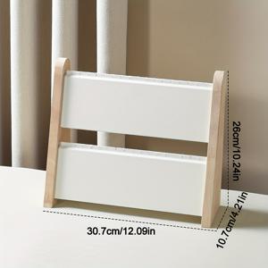 TEMU 1개 더블 레이어 목걸이 디스플레이 스탠드, 자연 나무 광택 직사각형 보석함 다용도 후크 디자인, 클래식 컬러 핸드메이드 벨벳 표면, 목걸이 및 팔찌 보관용, 홈 & 매장 전시대 데스크탑 장식, 우아한 목재 타워 주얼리 디스플레이 테이블