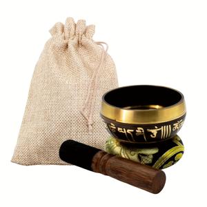 TEMU 손으로敲은 티베트 노래 볼 - 깊은 공명 명상 사운드 볼 선물, 티베트 명상 볼 세트, 휴식, 치유 및 마음챙김을 위한