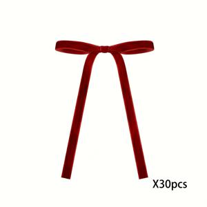 TEMU 15/30pcs 크리스마스 벨벳 보 리본 버건디 벨벳 보 타이트 크리스마스 파티 크리스마스 트리 장식 크리스마스 장식 DIY 크리스마스 화환 크리스마스 빈티지 장식 선물 포장 용품 보 리본 홈 장식 휴일 장식 크리스마스 트리 장식 매달린 장식품