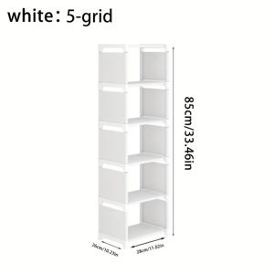TEMU 3/5/7층 수직 좁은 신발 선반 - 튼튼한 플라스틱 공간 절약 스택형 보관 정리함, 다목적 입구 옷장 정리함, 전면 문 입구에 적합,紧凑设计,坚固结构,家庭组织