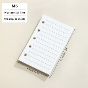 TEMU M5 느슨한 잎사귀 종이 교체 내부 페이지 - 공백/선/격자/계획/주간 계획/월간 체크인/일일 페이지 유형 사무실, 학교, 가정, 계획자 패드, 학교 용품, 기능적 디자인, 내구성 있는 느슨한 잎사귀 바인더
