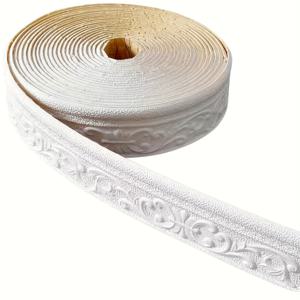 TEMU 1롤 현대적 3D 폼 벽지 & 스커트 라인: 자가 접착 방수 장식용 벽 스티커, 거실·침실·주방용—홈 데코 및 리모델링에 완벽한 제품