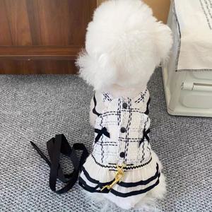 TEMU 봄 여름 신상 스타일 애완동물 옷 티디 비숑 강아지 고양이 하네스 세트