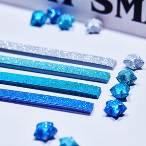 TEMU 100/200개 글리터 스타 오리가미 종이, DIY 고품질 행운의 오각별 공예 재료, 소원병용, 화려한 컬러 DIY 선물, 글리터 질감 별 오리가미 종이, 인기 판매 창의적인 별 접기 도구