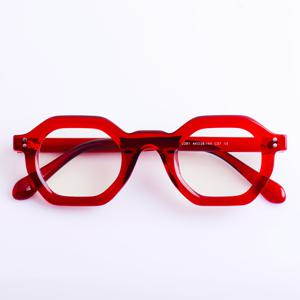 TEMU FYTOO 안경, 레트로 팔각형 프레임, 트렌디하고 얼굴을 높이는, 아세틱산 소재, 편안하고 내구성 있음, 피로 없이 오래 착용 가능, 빨강과 파랑 색상으로 제공, 빨간 스타일 대담하고 파란 스타일 우아함, 다용도 패션, 남녀공용, 탈착 및 교체 가능한 렌즈, FT882281