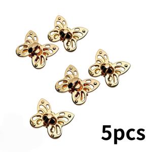 TEMU 고급스러운 골드 나비 DIY 핸드백 클라스프 5개 세트 - 대형 매듭 버클 (4.5x5.8cm) 여성용 가방, 지갑, 백팩 - 나비 잠금 및 패스너 액세서리, DIY 지갑 만들기