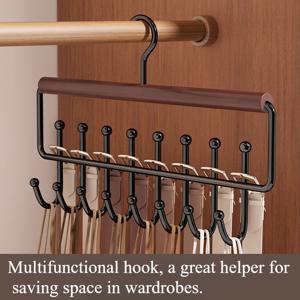 TEMU 1개 벽걸이형 8단 이중고리 수납장 - 모자, 수건, 멜빵용으로 완벽한 현대적인 침실 & 욕실 수납 솔루션
