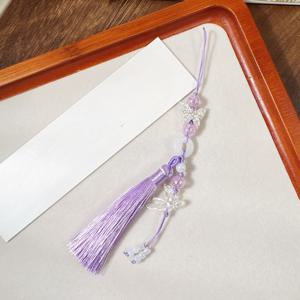 TEMU 새로운 나비 폰 랜야드, 안전 버클, 태슬 펜던트, 인조 옥 장식, 가방 액세서리, 트렌디한 분실 방지 스트랩 (차량, 휴대폰, 가방, 카메라, USB 드라이브 등), 고급스러운 장식 선물, 여행용 목걸이,키체인 액세서리,스타일리시 액세서리,우아한 펜던트,가벼운 디자인,정교한 장인 정신,장식용 펜던트,분실 방지 액세서리,여행자