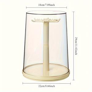 TEMU 1개 투명 회전 디스플레이 박스 플립탑 뚜껑 포함 - 플러시 인형, 인형, 수집품용 클리어 아크릴 행잉 오거나이저 - 공간 절약 쇼케이스 케이스 홈, 오피스 또는 매장용 - 토끼 귀 호환 가능, 장식, 홈 정리, 세련된 보관, 견고한 구조, 수집품 홀더, 홈 데코레이터, 장난감 보관 오거나이저, 플러시 인형 보관함, 장난감 옷장, 장난감 선반