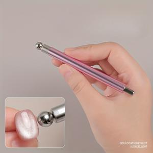 TEMU 프로페셔널 라운드 스틸 캣아이 매그넷 - 고정밀 3D 매그네틱 네일 아트 도구, 살롱 & DIY 매니큐어/페디큐어용, 강력한 자석 네일 디자인, 네일 폴리시 & 매그네틱 네일 액세서리 호환, 여성용