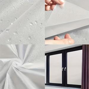 TEMU 창문 프라이버시 필름, 무광 유리 열차단 창문 틴트, 정전기 부착식 비접착 도어 커버, 욕실 홈 오피스용, 17.5인치 X 6.5피트, 홈 프라이버시 솔루션,사무실 창문 커버링,클래식 디자인 필름,세련된 창문 장식,고품질 틴트,내구성 있는 창문 필름,사무실 장식가,임차인