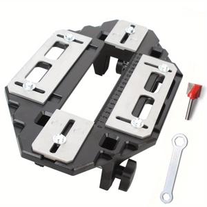 TEMU 1pc 목문 힌지 구멍 오프너 설치 잠금 나무 가구 힌지 지그 드릴 가이드 드릴링 도구 힌지 위치 지정 슬롯팅