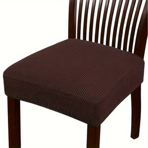 TEMU 탄성 자카드 식탁 의자 커버, 탈부착 세탁 가능한 의자 쿠션 소파 커버, 식탁 의자 보호 커버 2/4/6, 홈 데코 액세서리,소파 커버,신축성 있는 원단,클래식 디자인,벨벳 질감,내구성 있는 소재,미끄럼 방지 커버,쿠션 케이스,가구 보호 커버,반려동물 주인