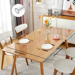 TEMU HOHOJIE 투명 PVC 테이블 클로스 보호자 - 1.0mm 두께, 긁힘 및 열 저항성, 식사 및 커피 테이블용 투명 테이블 커버, 가정 및 호텔 사용에 이상적, 커피 테이블 커버