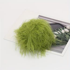 TEMU 50g 생생한 나일론 실 묶음 - 부드럽고 푹신한 인조 모피 실, DIY 뜨개질 & 크로셰용 | 스웨터, 스카프, 모자, 장갑에 적합 | 살구색, 회색, 흰색, 분홍색, 보라색, 녹색, 파란색으로 구매 가능