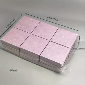 TEMU 12개 얕은 보라색 보석 선물 상자 (뚜껑 포함) - 무지개 및 늑대 테마 선물에 완벽합니다