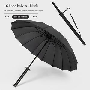 TEMU 창의적인 칼 손잡이 자동 우산, 강화된 두꺼운 및 내구성이 뛰어난 두꺼운 우산, 비즈니스 여행 및 야외 활동에 적합합니다.