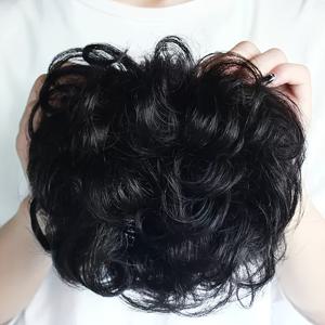 TEMU 여성용 이지-클립 컬리 웨이브 헤어 토퍼, 앞머리 포함 - 합성, 얇은 머리용 클립인 피스