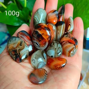 TEMU 100g 독특한 천연 마노 터블링 스톤, 다양한 패턴, 홈 데코, 화분 & 수족관 장식, 보석 만들기 용품, 친구를 위한 완벽한 선물, 크리스마스 선물, 홈 데코 액센트|광택 있는 스톤|띠무늬 질감