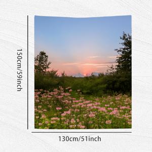 TEMU 목가적 풍경 태피스트리, 79x59인치, 폴리에스터 100%, 짜여진 벽걸이, 패션 테마, 세로 방향, 전기 불필요, 스티치 가장자리, 대형 침실/사무실/파티 장식, 여성 및 친구에게 이상적인 생일 선물