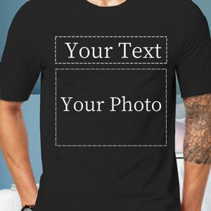 TEMU 1 개의 맞춤형 남성 티셔츠 - 