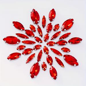 TEMU 50개입 혼합 사이즈 실버 베이스 라인스톤 아이렛 (블루/레드/핑크/그린/화이트/AB 화이트), 의류, 신발, 모자, 가방, 웨딩 드레스, 홈 데코 DIY, 생일 파티, 기념일, 부활절, 크리스마스 공예 액세서리용