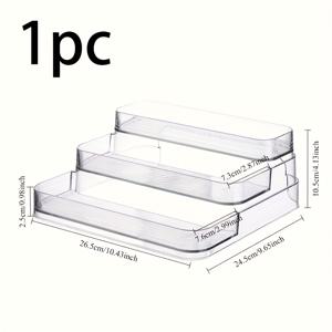 TEMU 1개 (4개까지 확장 가능) 투명 화장품 정리대 - 공간 절약형 수직 디자인, 향수·메이크업·스킨케어용 헤비듀티 선반 - 홈, 살롱, 매장 카운터탑 디스플레이에 이상적, 쉬운 세척 내구성 플라스틱 소재