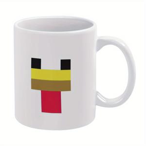 TEMU 1개 세라믹 커피 머그컵 11oz 내구성 강화, 조립 불필요, 파티·휴일·생일 선물, 크리스마스 선물용 야외 캠핑 커피잔