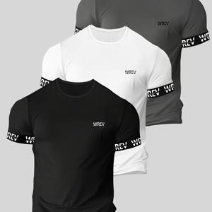 TEMU 3개 남성용 운동용 반팔 티셔츠 - 빠른 건조, 가벼운 여름 운동용 셔츠, 