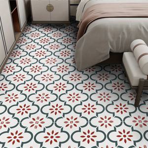 TEMU 10개 세트 방수 레트로 모로코 타일 스티커, 욕실·화장실·주방·거실용 - 미끄럼 방지, 자가 접착식, 오일 방지, 쉬운 설치 - 스타일리시하고 내구성 있는 바닥 커버링에 완벽