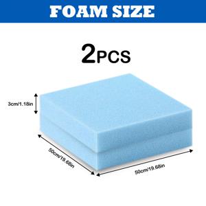 TEMU 2개 블루 고밀도 탄성 폼 캔틴 쿠션, 소파 쿠션, 휠체어 쿠션, 실내외 가구 교체 매트, 다양한 사이즈, 편안한 좌석 교체용 모던 패브릭 액세서리 소프트 시트 쿠션 소재