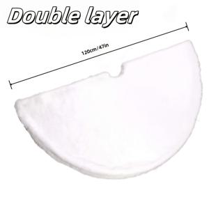 TEMU 1개 럭셔리 플러시 크리스마스 트리 스커트 - 우아한 눈꽃 화이트 꽃무늬 트리 베이스, 미끄럼 방지 벨크로우 클로저, 홈 & 오피스 파티 장식용 바닥 보호대 - 완벽한 크리스마스 선물 아이디어, 겨울 축제 디자인, 마감, 홈 데코레이터