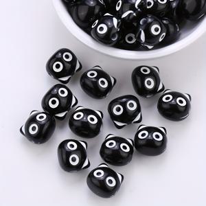 TEMU 25개 투명 고양이 머리 비즈 - 귀와 눈이 있는 귀여운 고양이 얼굴, 소형 아크릴 DIY 공예 비즈, 애완동물 목걸이, 키체인, 주얼리 만들기 용품, 고양이 테마 캔디 트링킷 참|슬라임