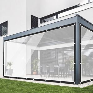 TEMU 투명 PVC 타프, 금속 아일렛 강화 엣지, UV 저항, 찢김 방지 그늘막, 온실/파티오/정원/포티코 및 야외 보호용