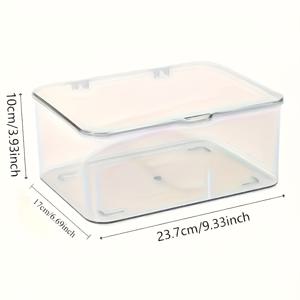 TEMU 2025년형 고품질 투명 아크릴 수납 상자 - 대형 용기, 가벼우며 튼튼한 정리함, 가정, 사무실 책상용, 다기능 메시징, 사무실 및 학습 집중력 향상, 책상 정리함, 디자인