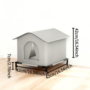 TEMU PETFEET 대형 실내/야외 강아지 집 & 고양이 쉼터 - 헤비듀티 옥스포드 원단 애완동물 인클로저, 튼튼하고 쉬운 조립 겨울용 따뜻한 텐트형 지붕 - 강아지, 고양이, 토끼를 위한 넓은 다용도 동물 집 - 사계절 보호|텐트