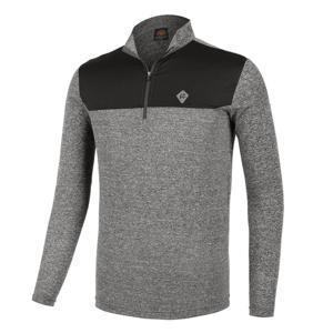 TEMU 남성 가슴배색 멜란지 긴팔 집업 티셔츠 넘버원(X92LT001M)