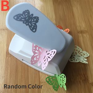 TEMU 1pc 홀 펀처 랜덤 색상 나비 스크랩북 펀치 수제 커터 카드 공예 칼리코 프린팅 DIY 꽃 종이 공예 펀치
