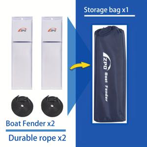 TEMU ZPO 보트 펜더, 도킹용 보트 범퍼 2개 세트 (내구성 강한 로프 포함), 24 x 6 x 2.5 인치, 수상 보호 장비, 컴팩트 디자인, 내구성 강화 구조, 해양 스포츠 애호가 및 보트 소유자용