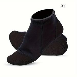 TEMU 3mm 네오프렌 다이빙 양말 - 고품질 방한 숏 부츠, 미끄럼 방지 밑창, 해변 및 스노클링, 서핑, 수영용 (블랙) - 냉수용