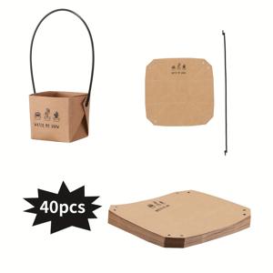 TEMU 40팩 워치 미 그로우 다육식물 선물 상자 - 베이비 샤워 기념품, 2인치 미니 화분 호환 플라스틱/종이 화분 포장지, 선인장 & 다육식물 태그 포함, 베이비 샤워, 파티, DIY 화분 라벨용 장식 포장