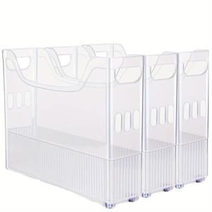 TEMU 1/2/3개 수직 플라스틱 파일 보관함, 포장지 스크랩북 종이 정리함, 데스크탑 문서 파일 보관함, 다용도 책 잡지 보관함, 정리함 용품