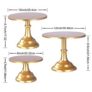 TEMU 3개 북유럽 디저트 진열대 세트 - 꽃 장식, 컵, 장식 리본이 있는 우아한 메탈 케이크 트레이, 아프터눈 티, 스낵, 디저트 진열대 | 꽃 장식 | 메탈릭 마감, 케이크 진열대, 컵케이크 스탠드, 케이크 스탠드, 디저트 트레이, 케이크 디스플레이, 케이크 받침대